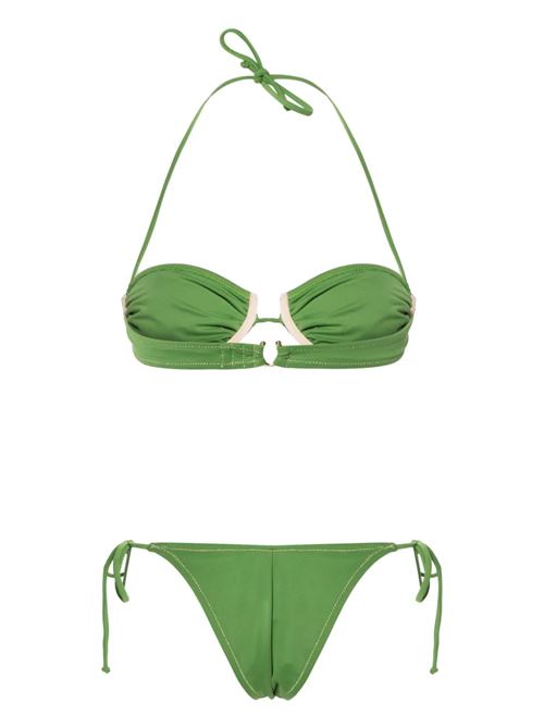 Bikini con borchie color oro Reina Olga | PENNY SETSOLIDEMERALD GREEN STUDS